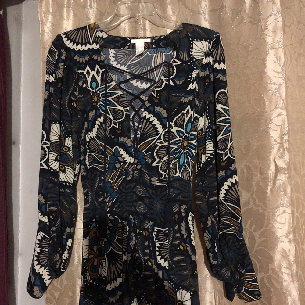 H&M 3/4 sleeve maxi dress, double slit